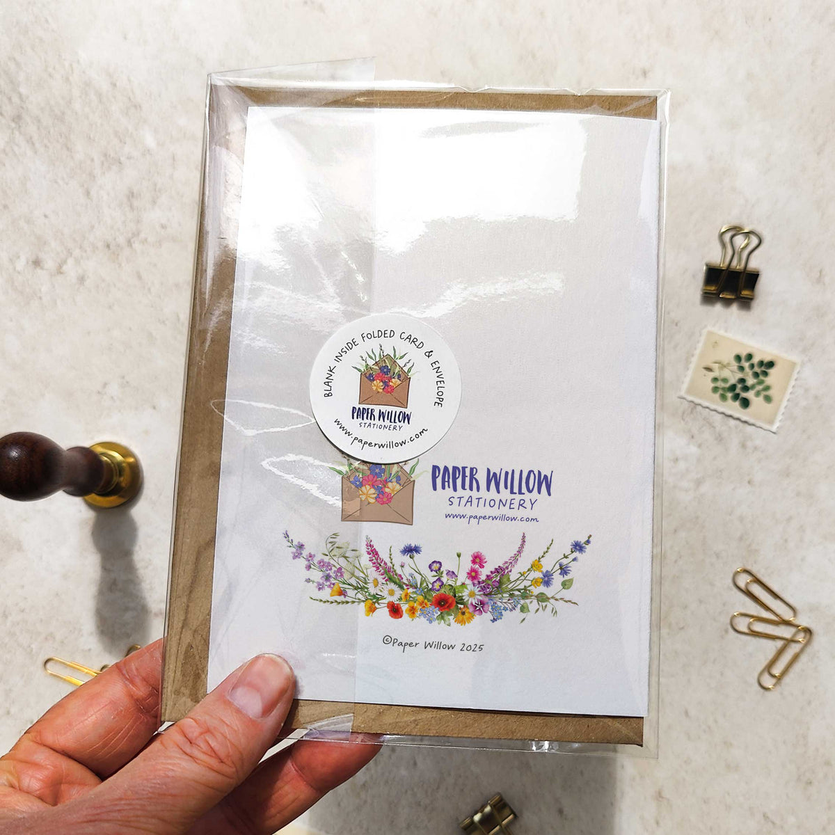 Wildflower Personalised Wedding Card