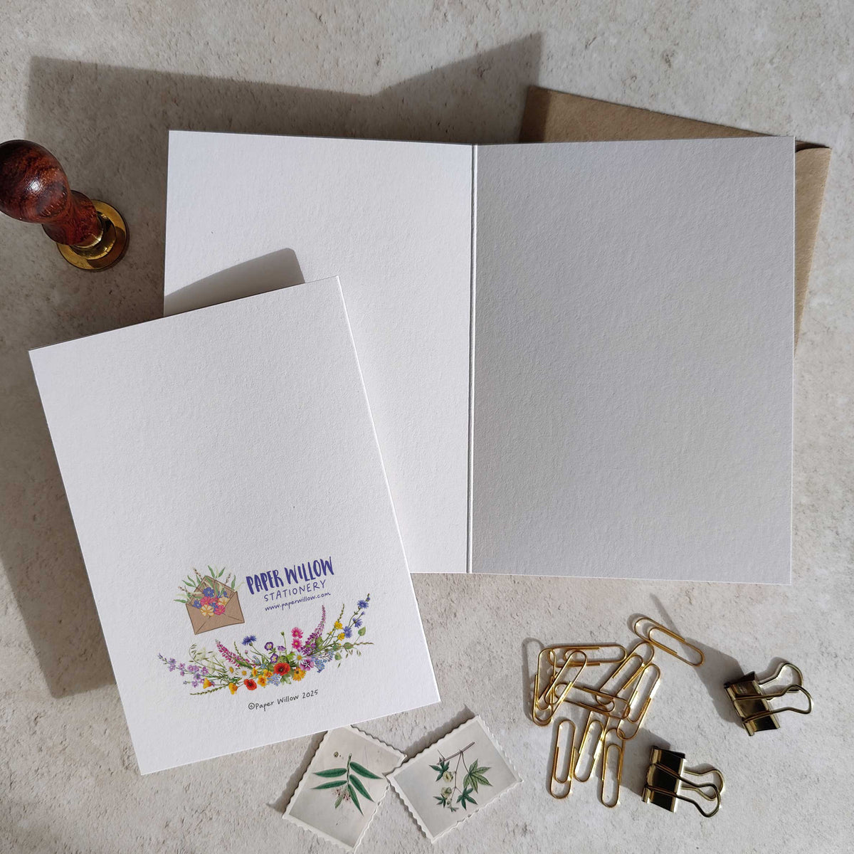 Wildflower Personalised Wedding Card