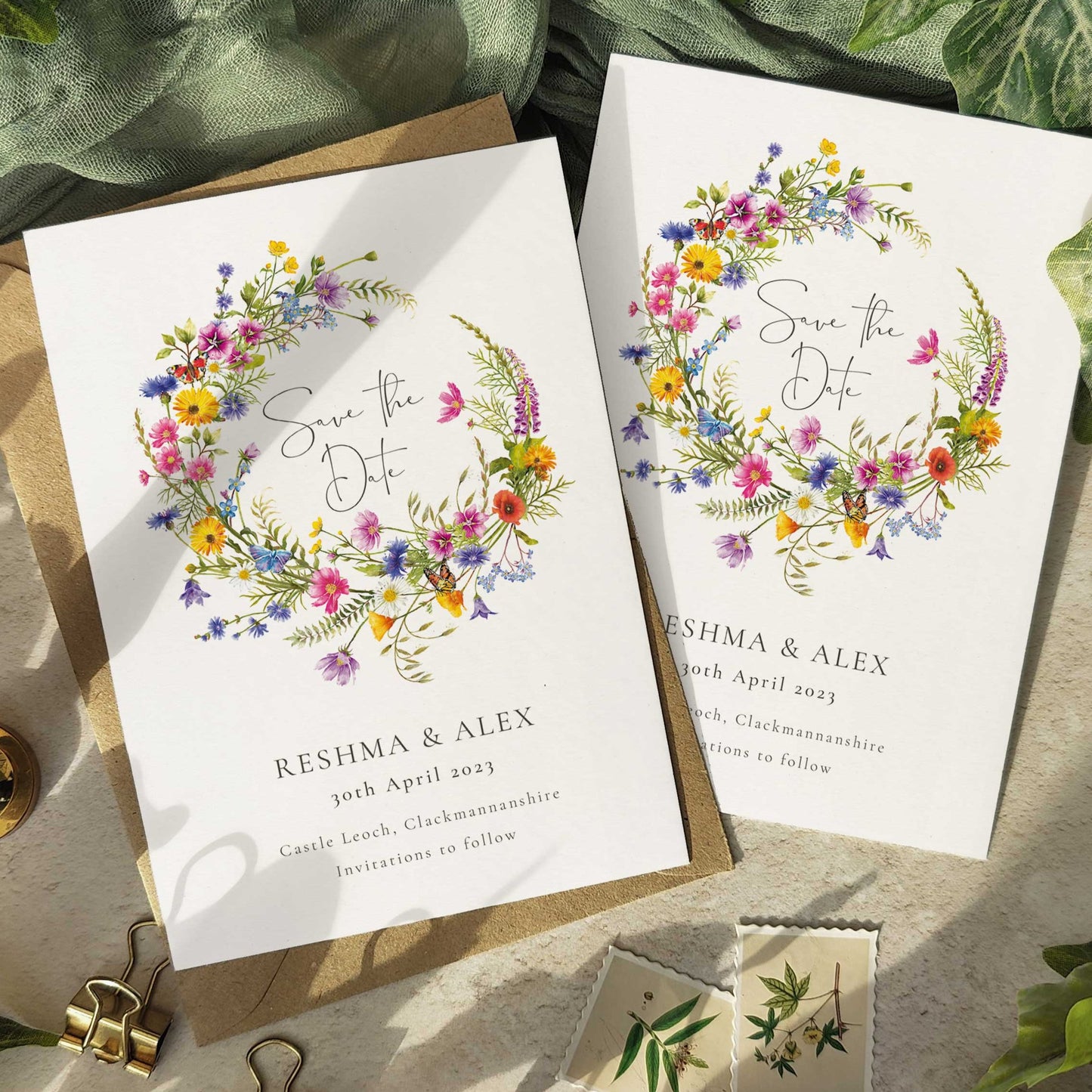 Wildflower Save The Date Card