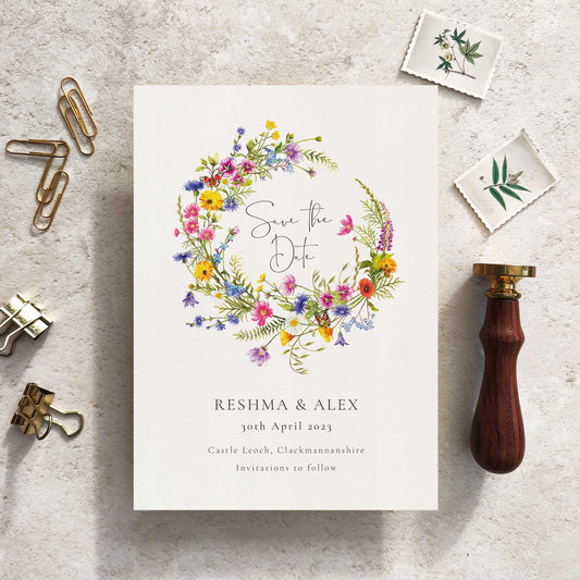 Wildflower Save The Date Card