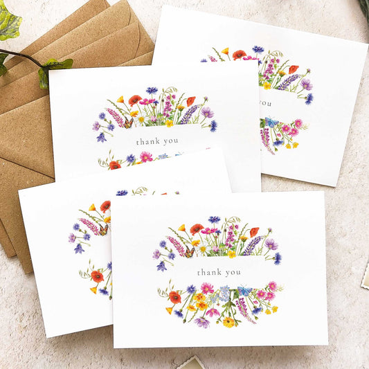 Wildflower Thank You Cards