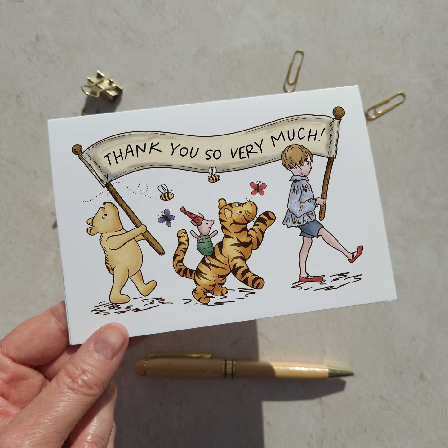 Winnie Banner Thank You Cards
