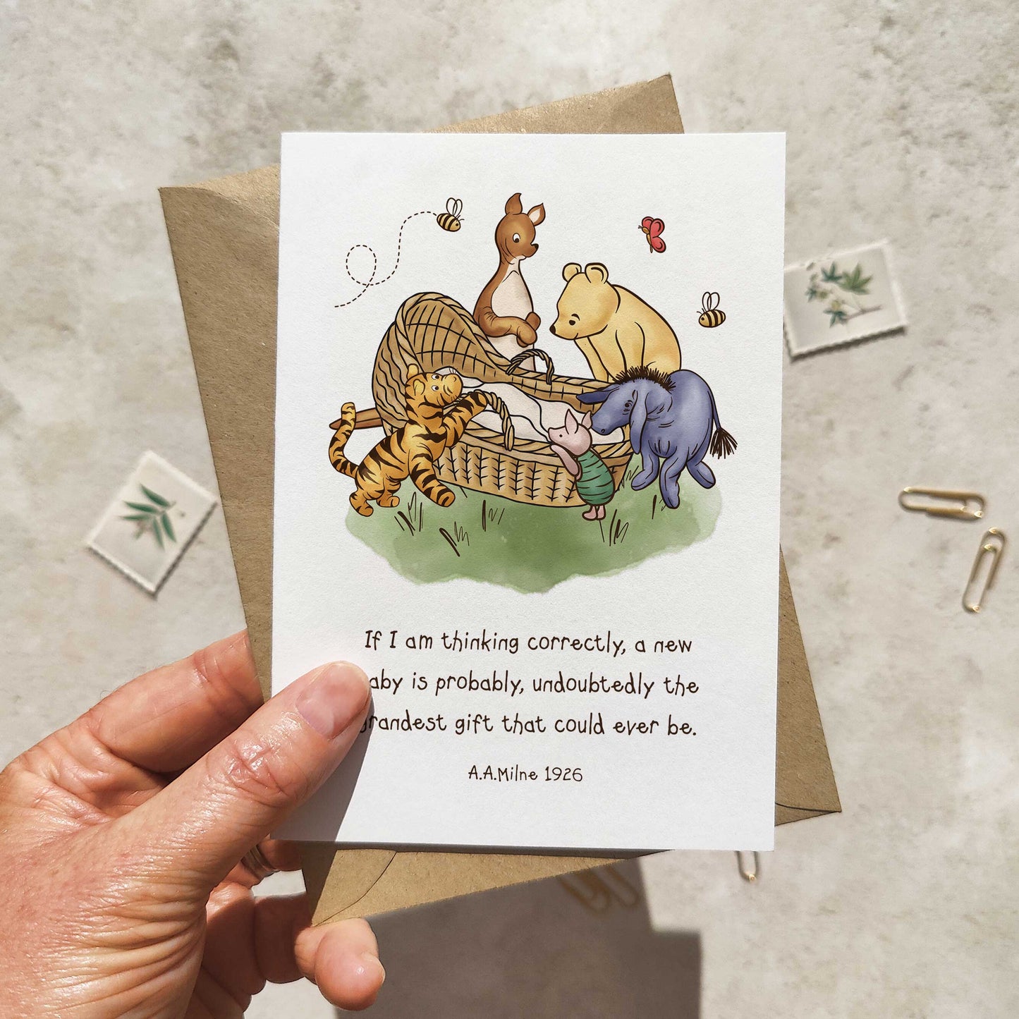 Winnie New Baby Card