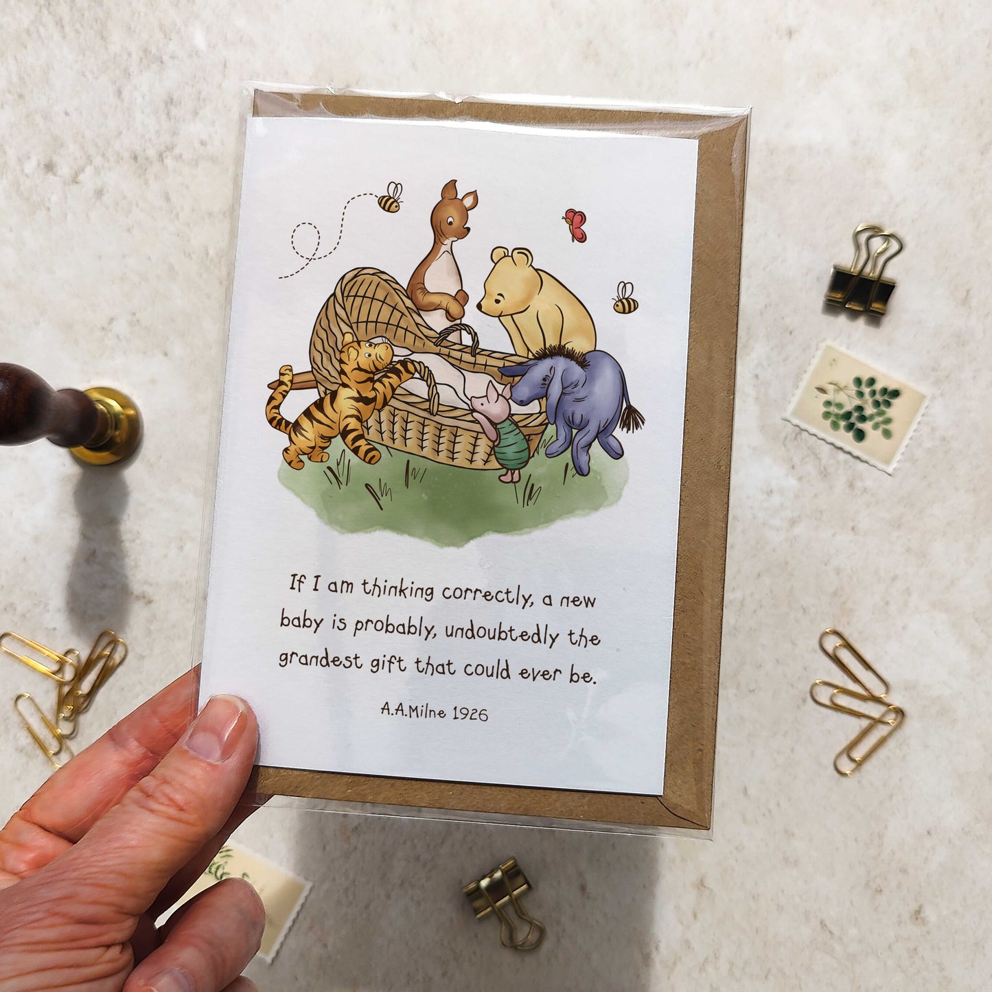 Winnie New Baby Card