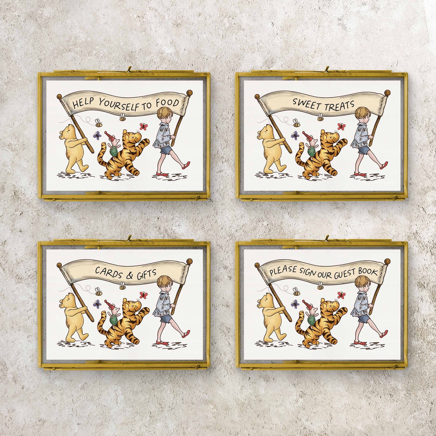 Winnie Party Signs (Landscape banner)