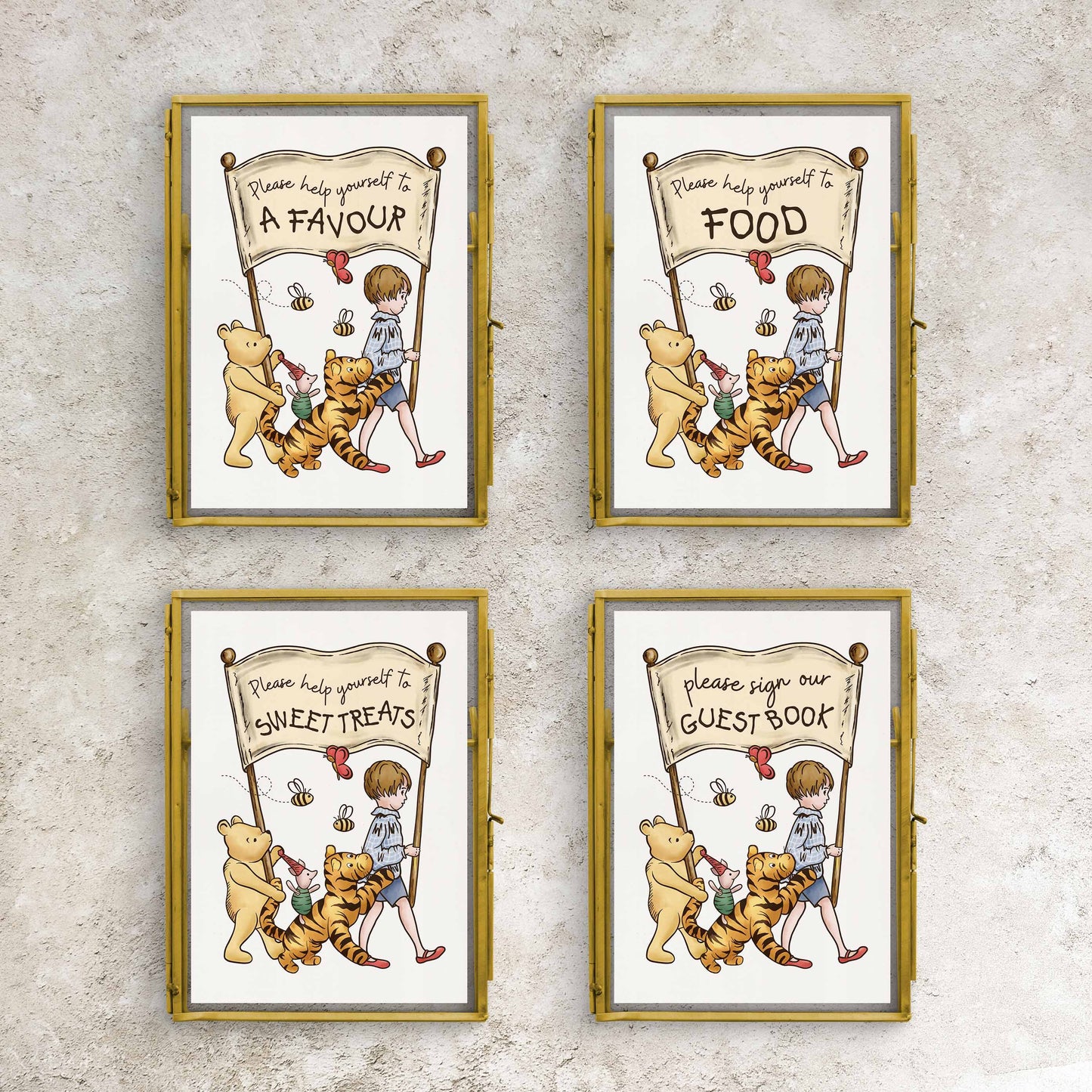 Winnie Party Signs (Portrait banner)