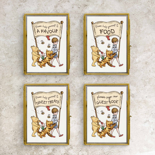 Winnie Party Signs (Portrait banner)