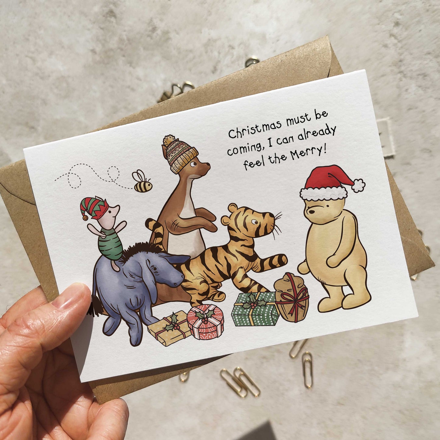 Winnie and Friends Christmas Cards & Envelopes