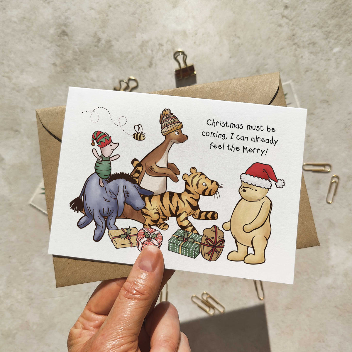 Winnie and Friends Christmas Cards & Envelopes