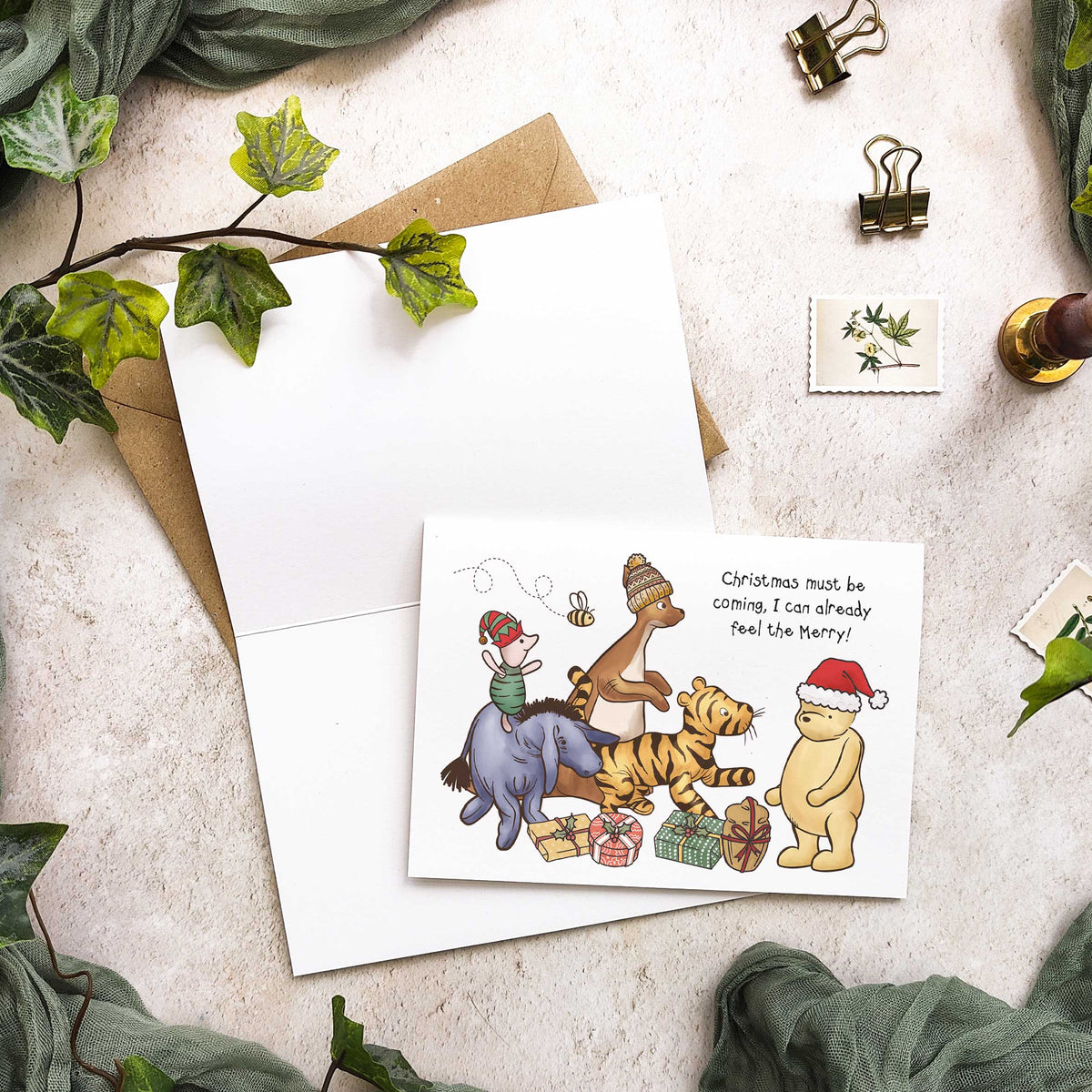 Winnie and Friends Christmas Cards & Envelopes