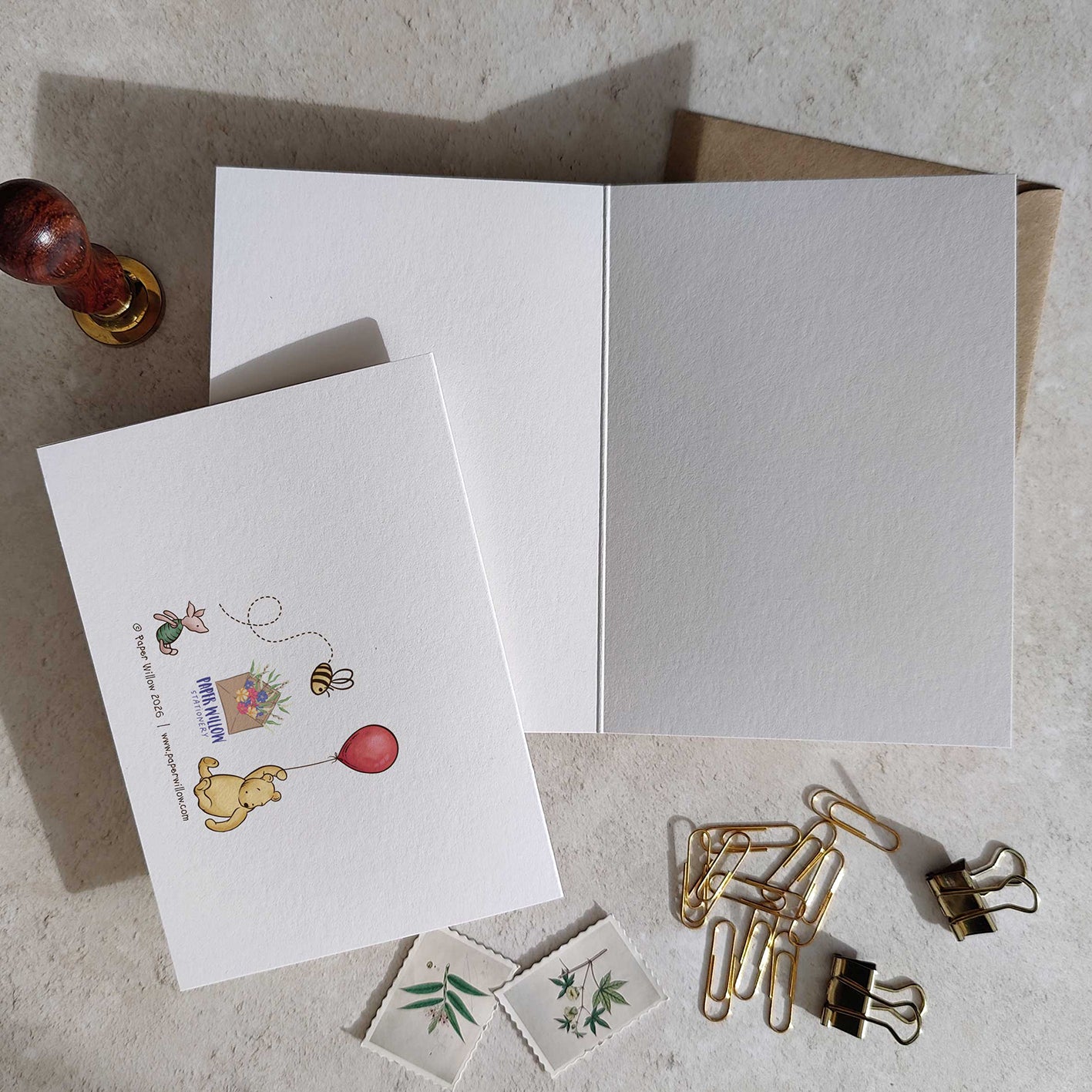 Winnie the Pooh Banner Thank You Cards