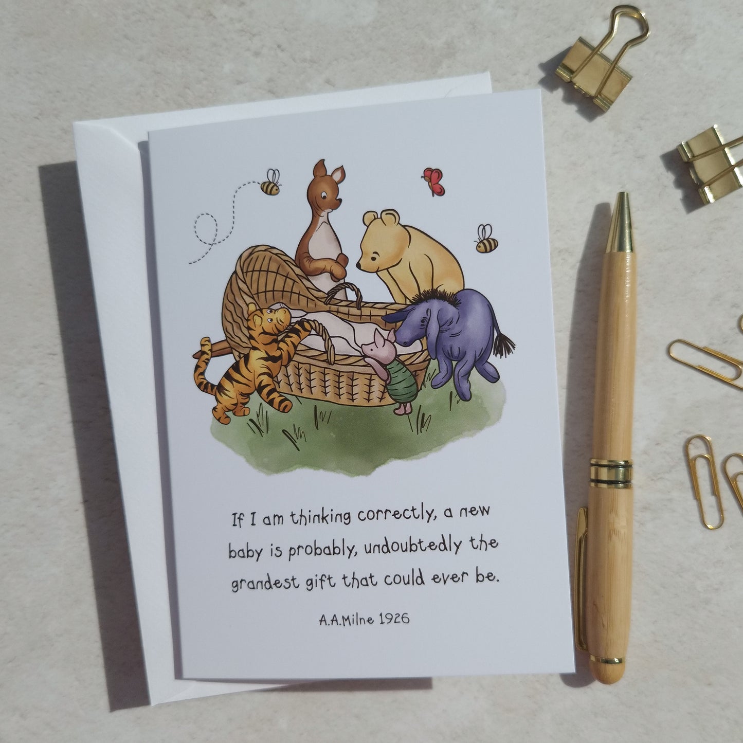 Winnie New Baby Card