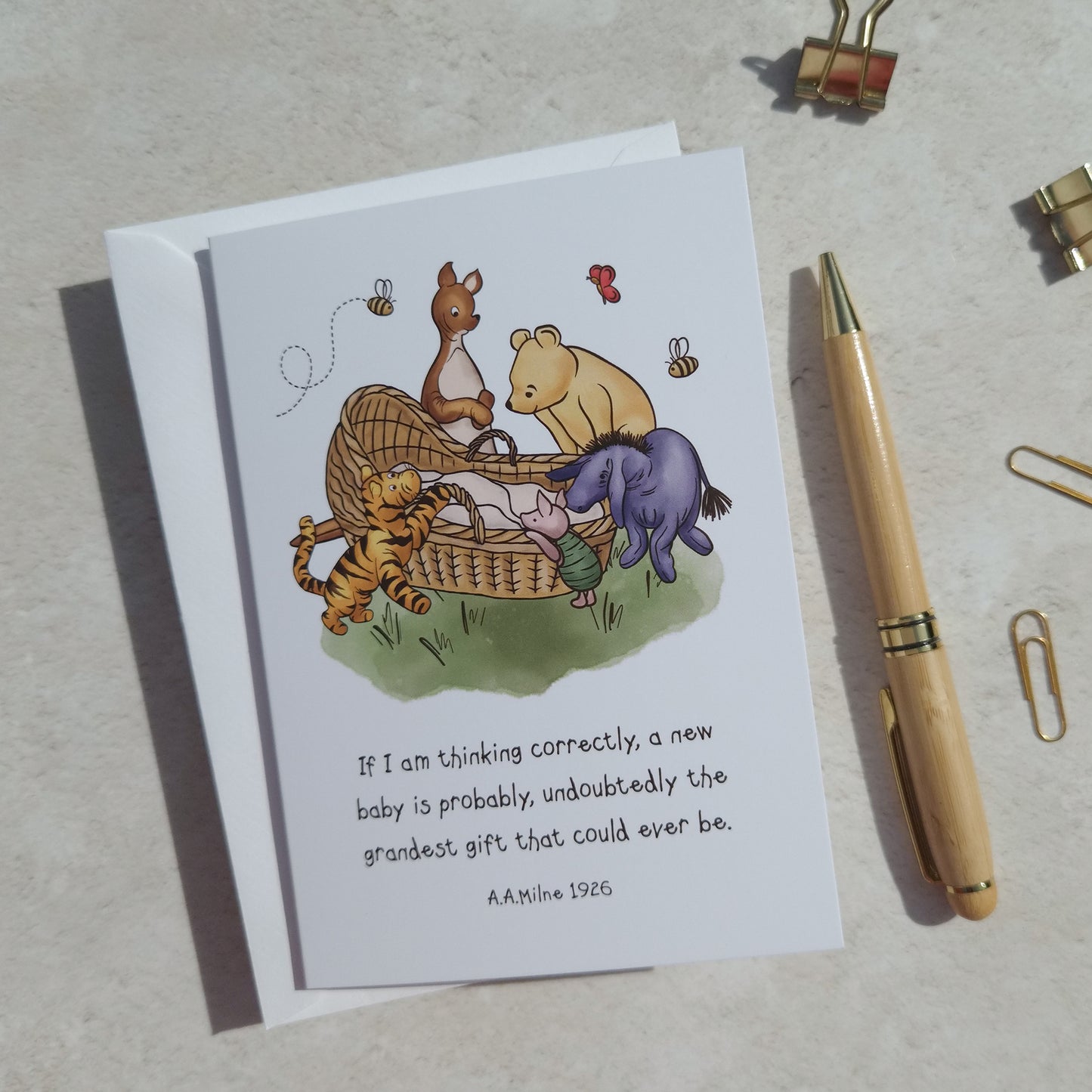 Winnie New Baby Card