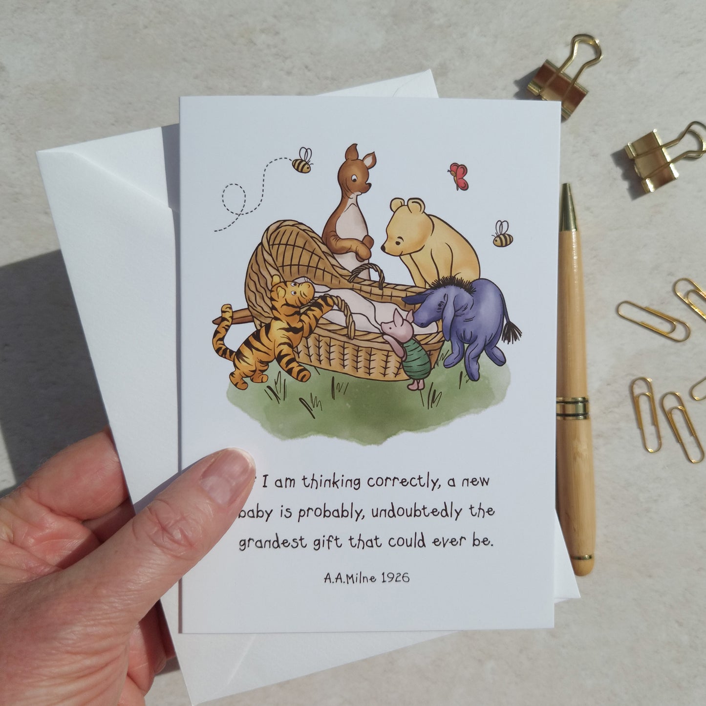 Winnie New Baby Card