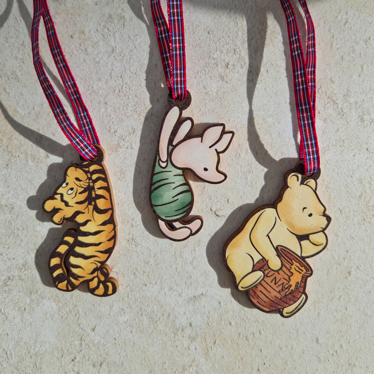 Winnie And Friends Christmas Decorations | Laser Cut Mdf | Piglet And Tigger