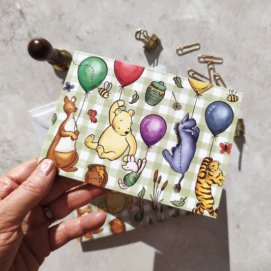 Winnie and Friends Landscape Note Cards & Envelopes