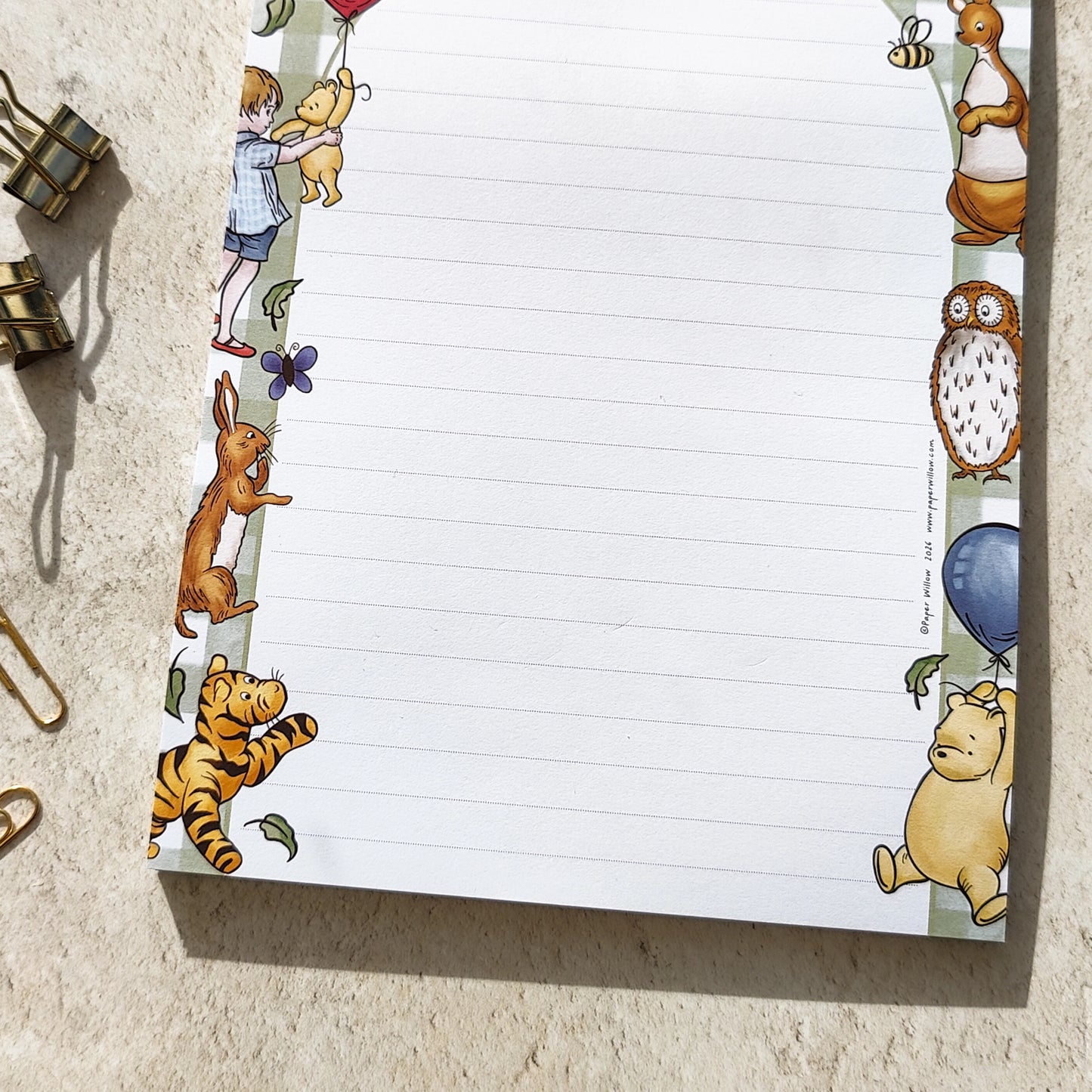 Winnie and Friends Check A5 Notepad