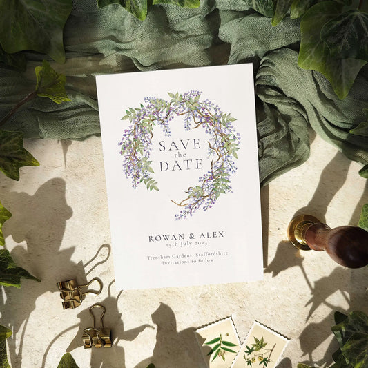 Regency Wisteria Save The Date Card