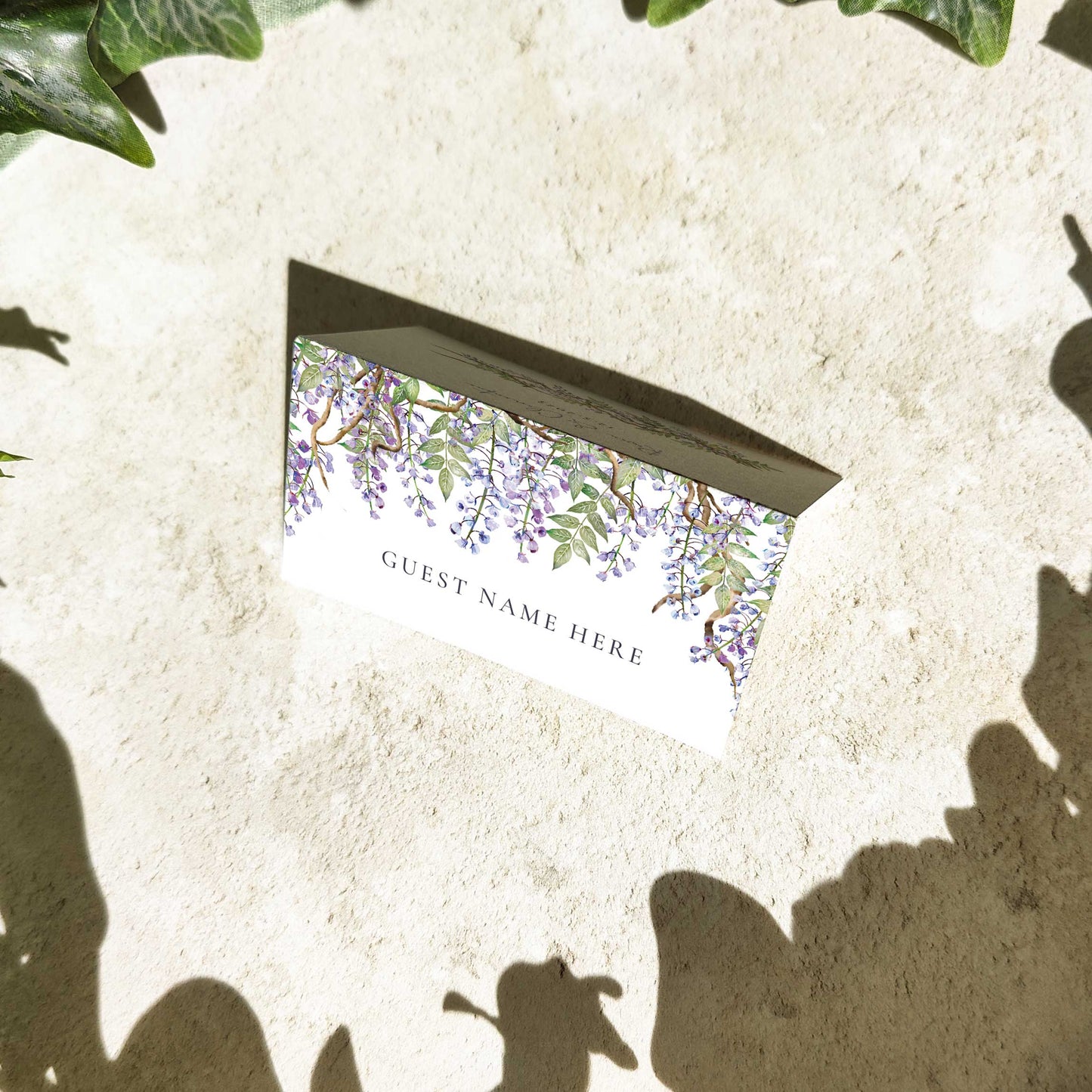 Regency Wisteria Folded Place Cards