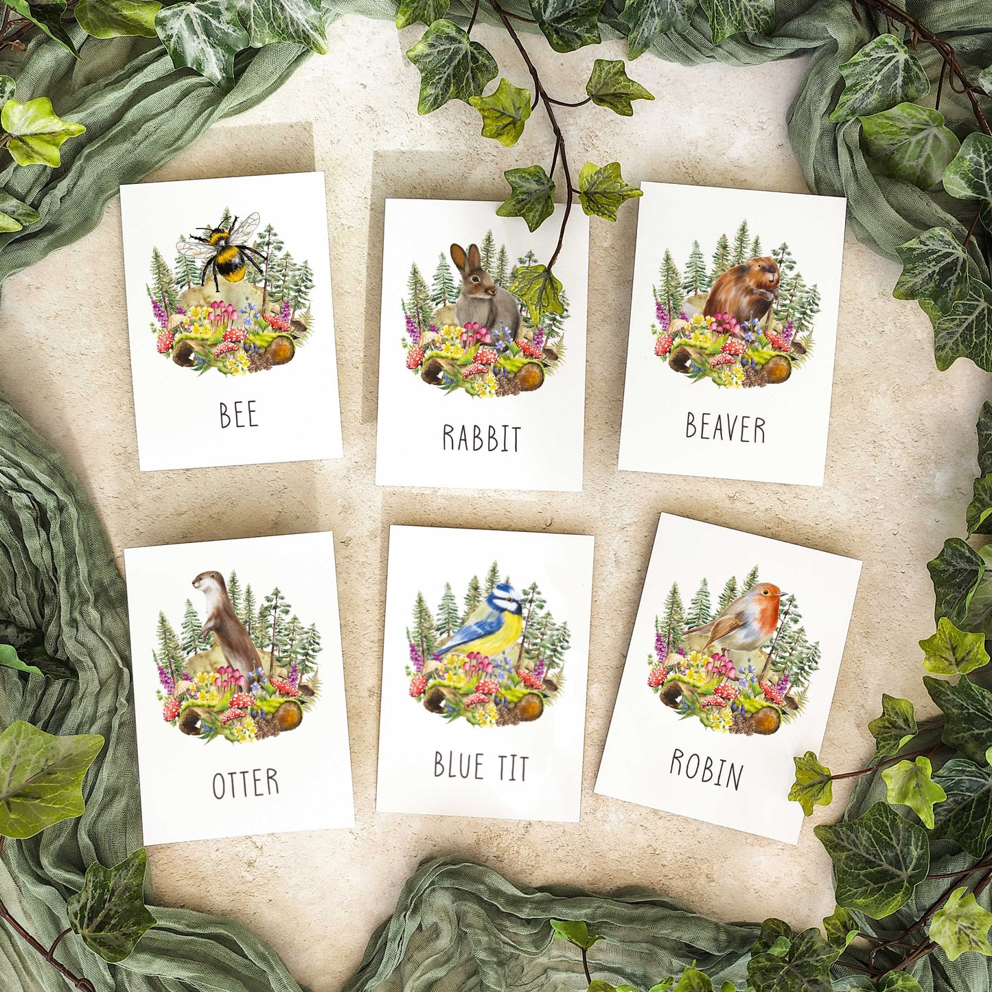 Woodland Animals Table Name Cards