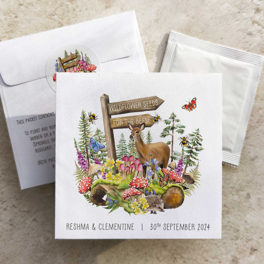 Woodland Animals Seed Packet Favours (Pack of 10)