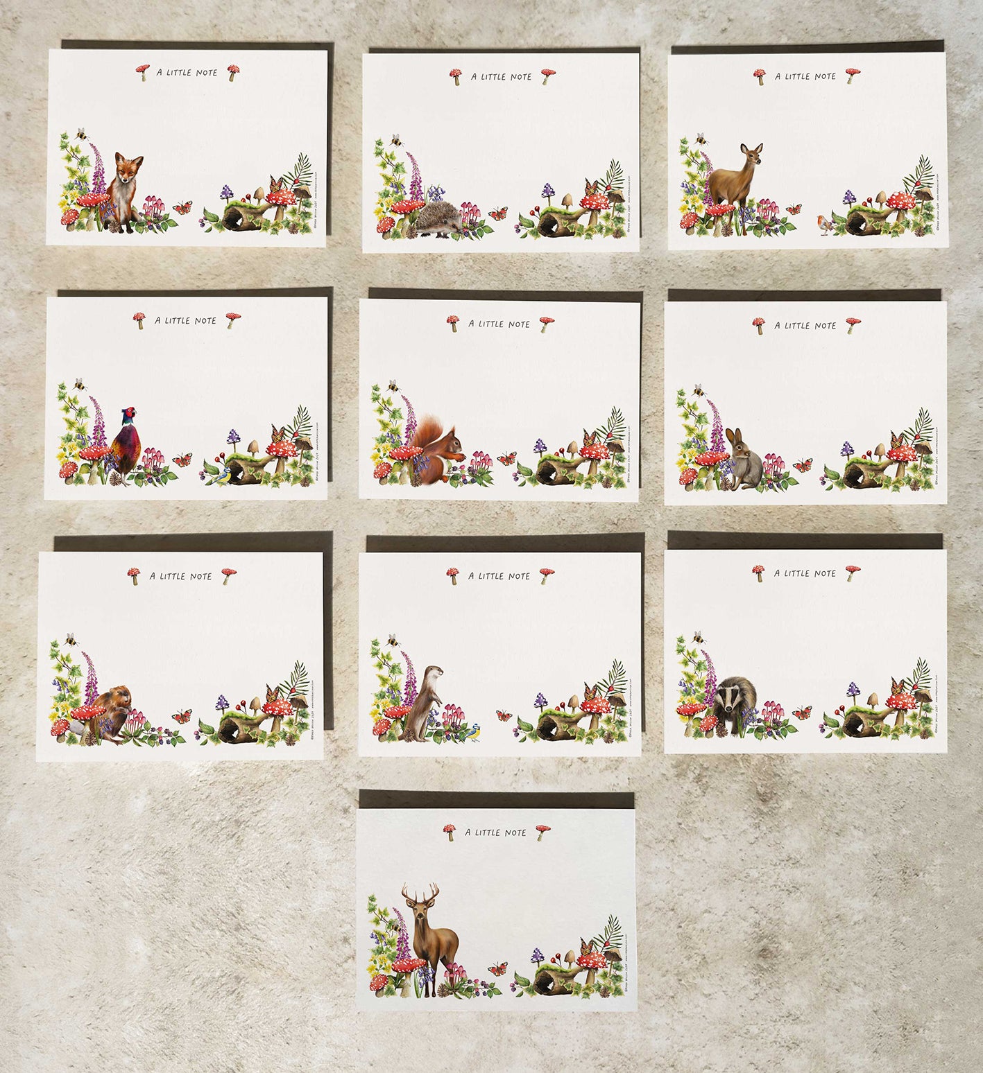 Woodland Animals Notelet Gift Set