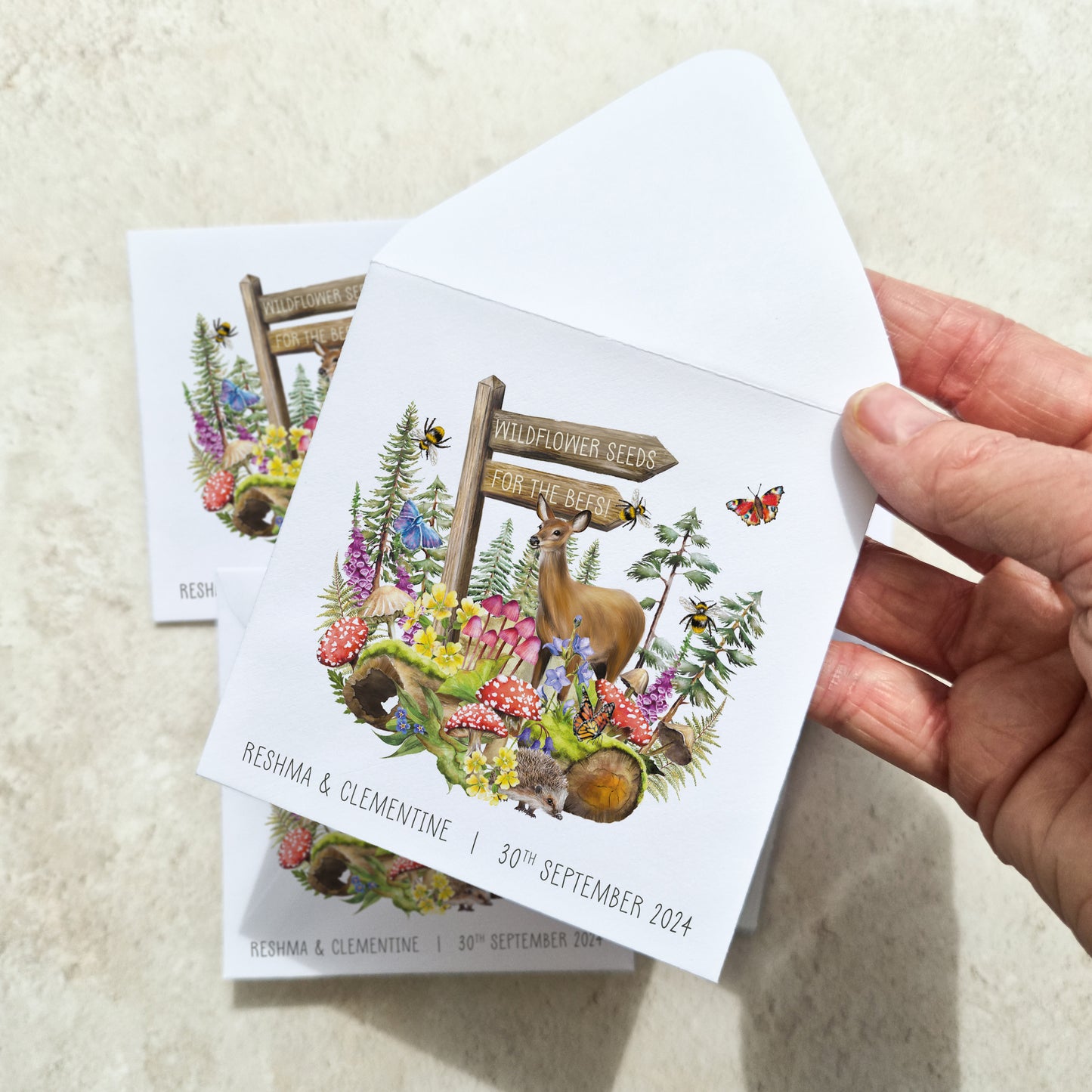Woodland Animals Seed Packet Favours (Pack of 10)