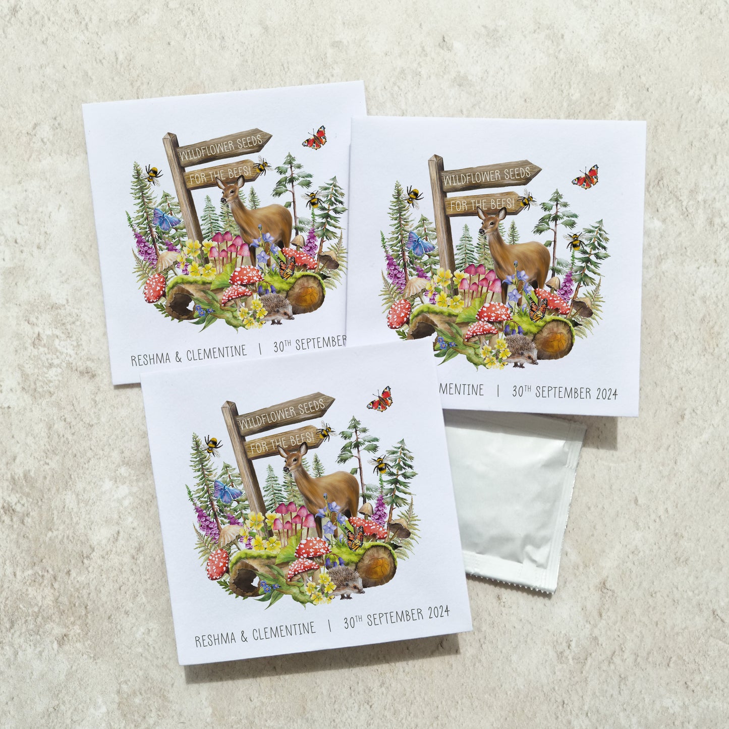 Woodland Animals Seed Packet Favours (Pack of 10)