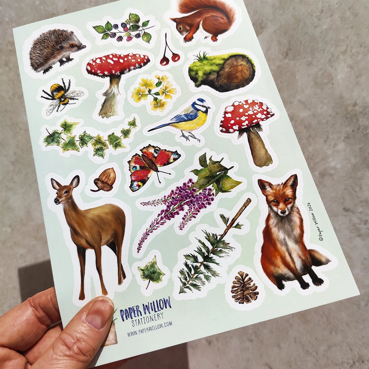 Woodland A5 Vinyl Sticker Sheet