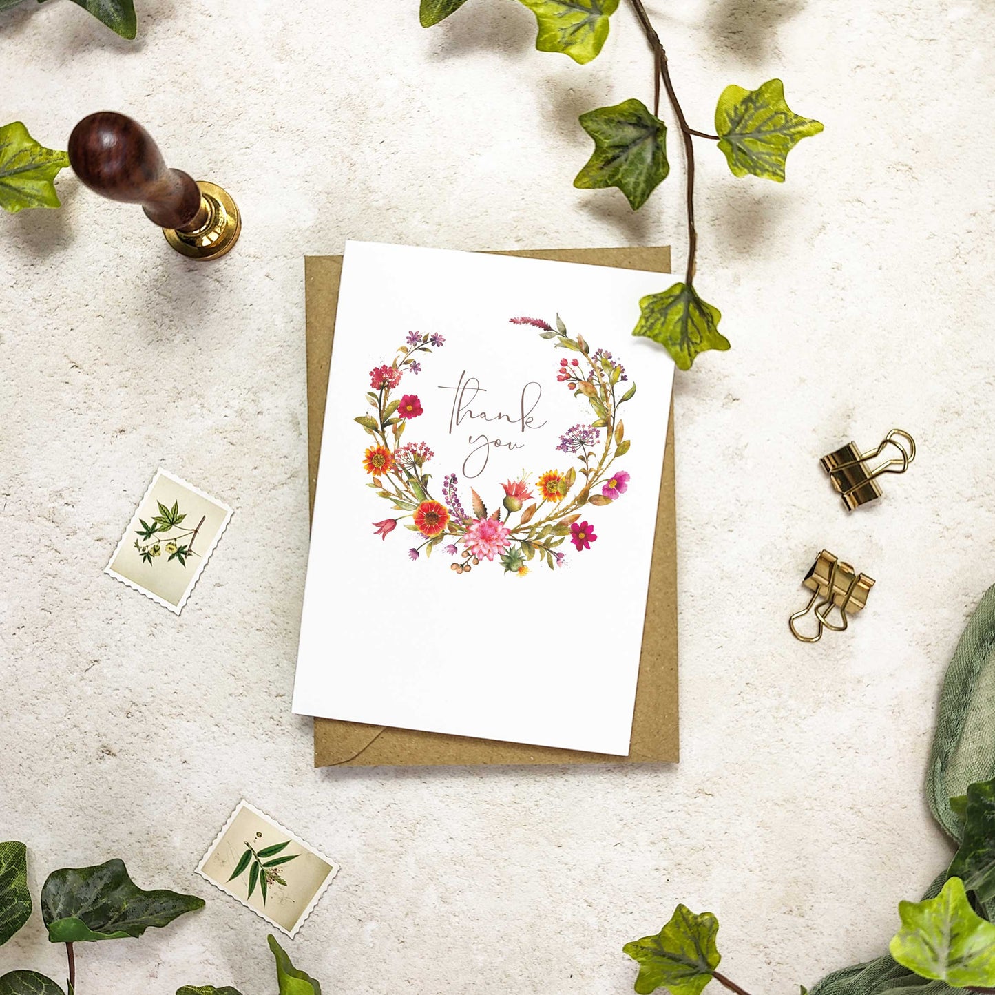 Autumn Floral Thank You Cards