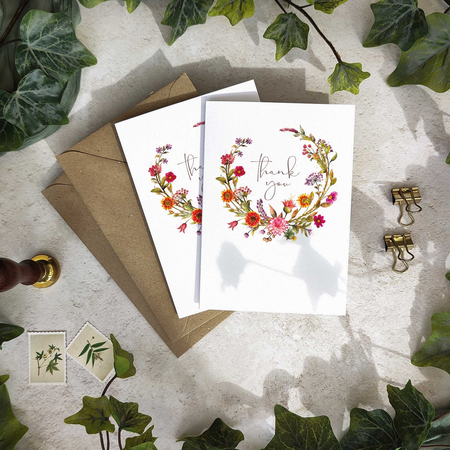 Autumn Floral Thank You Cards