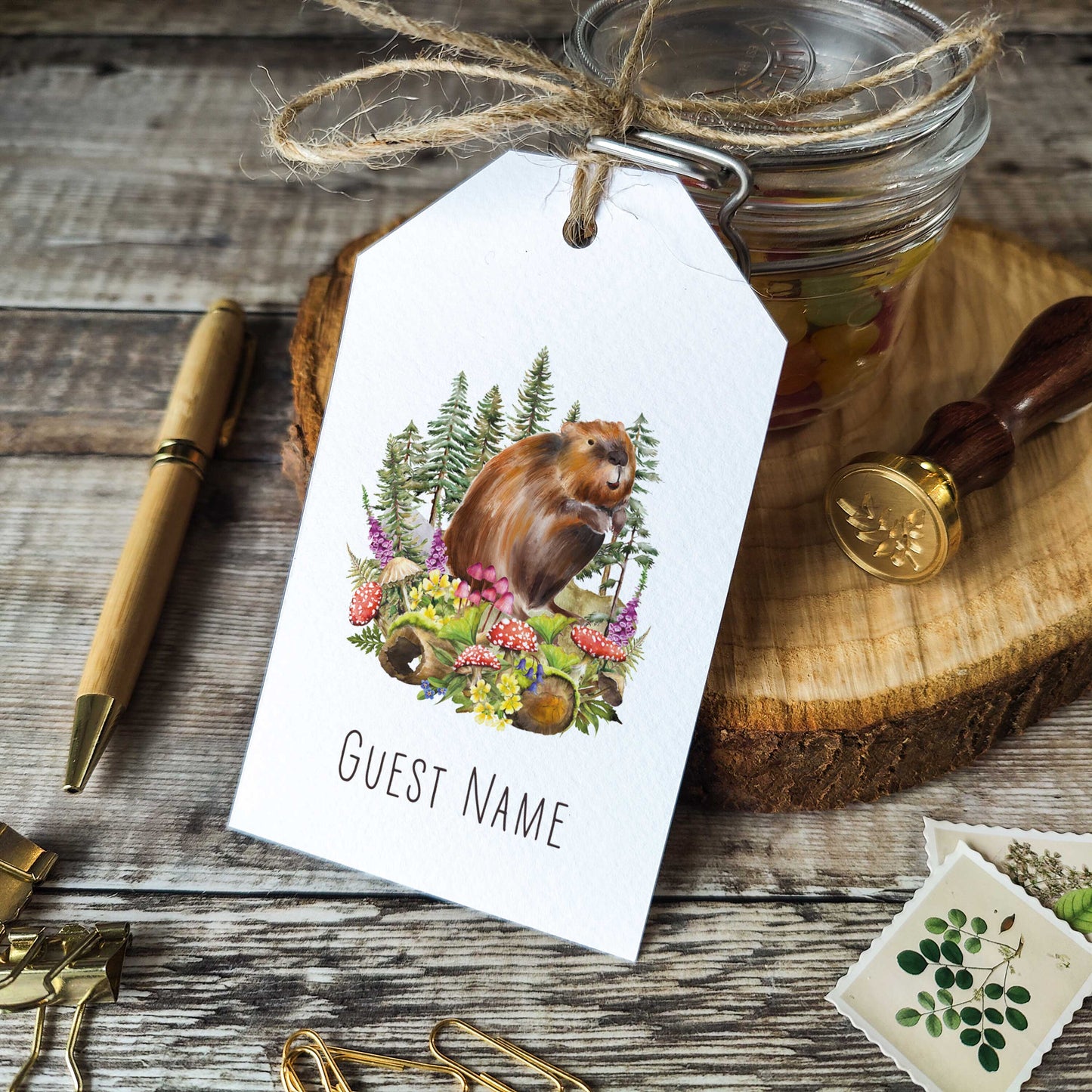 Woodland Animals Luggage Tags