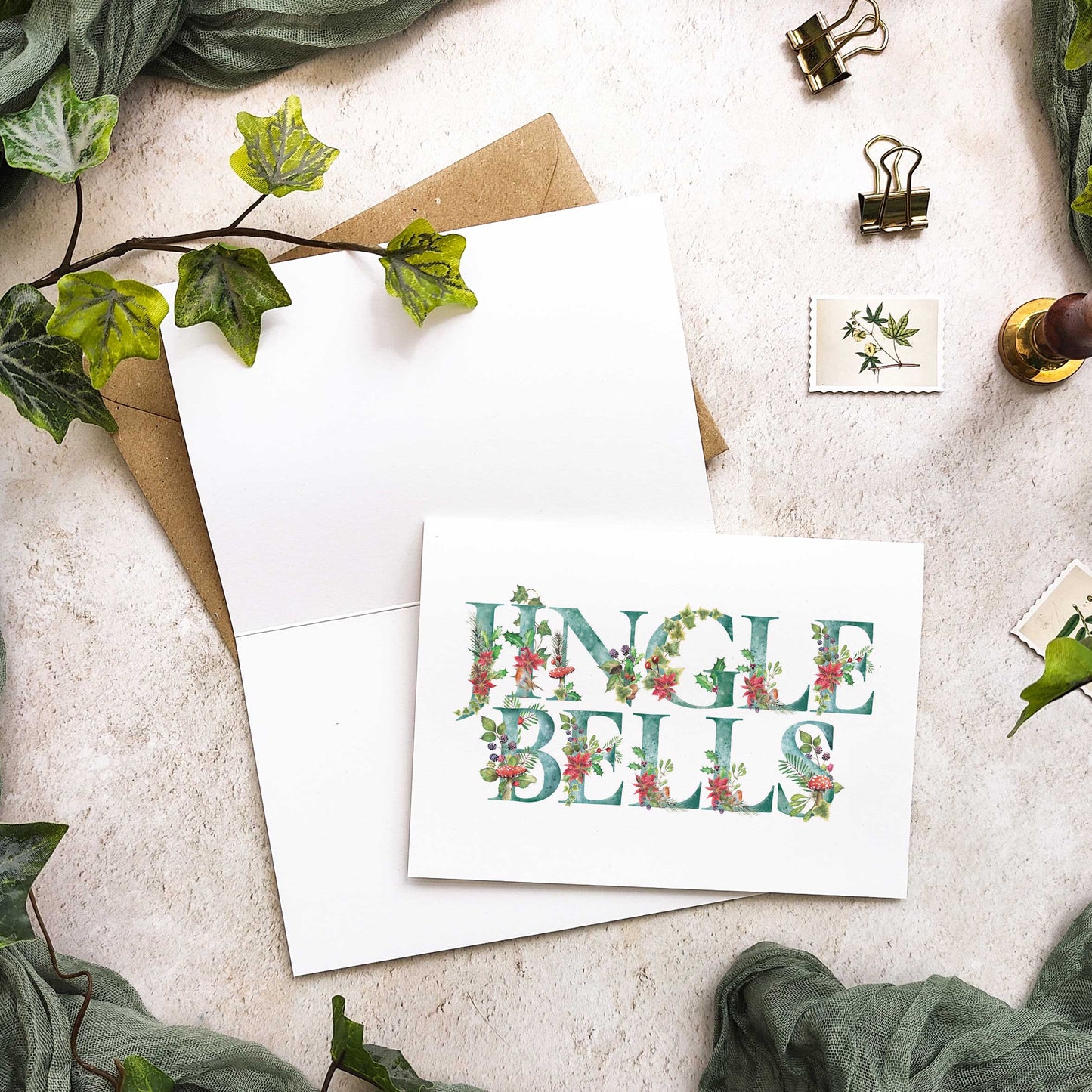 Christmas Letter Cards & Envelopes