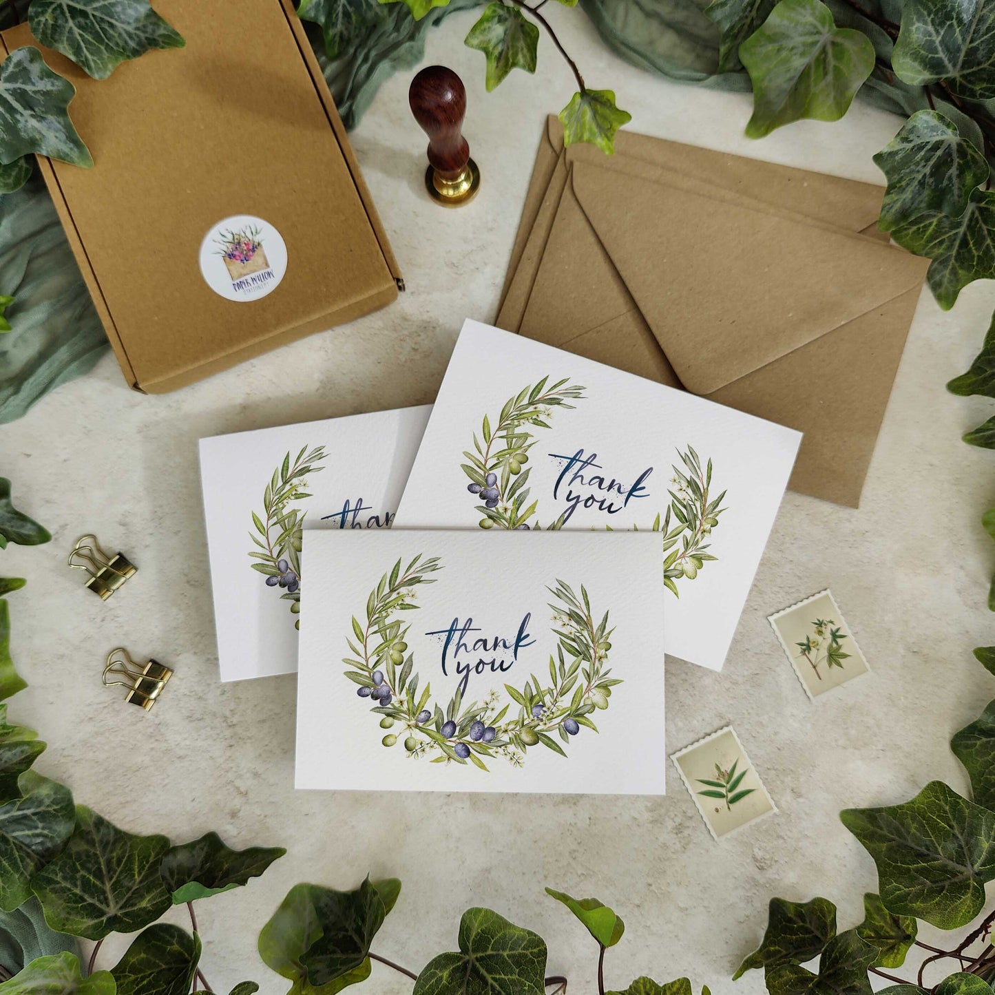 Mediterranean Olives Thank You Cards