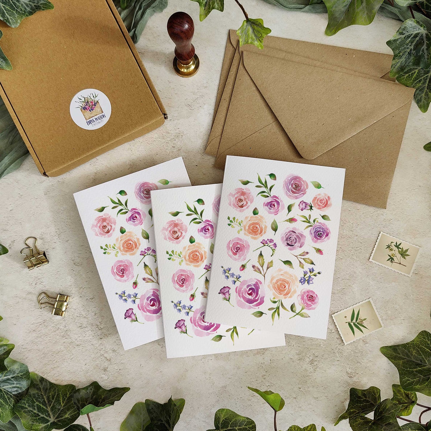 Rose Garden Note Cards & Envelopes