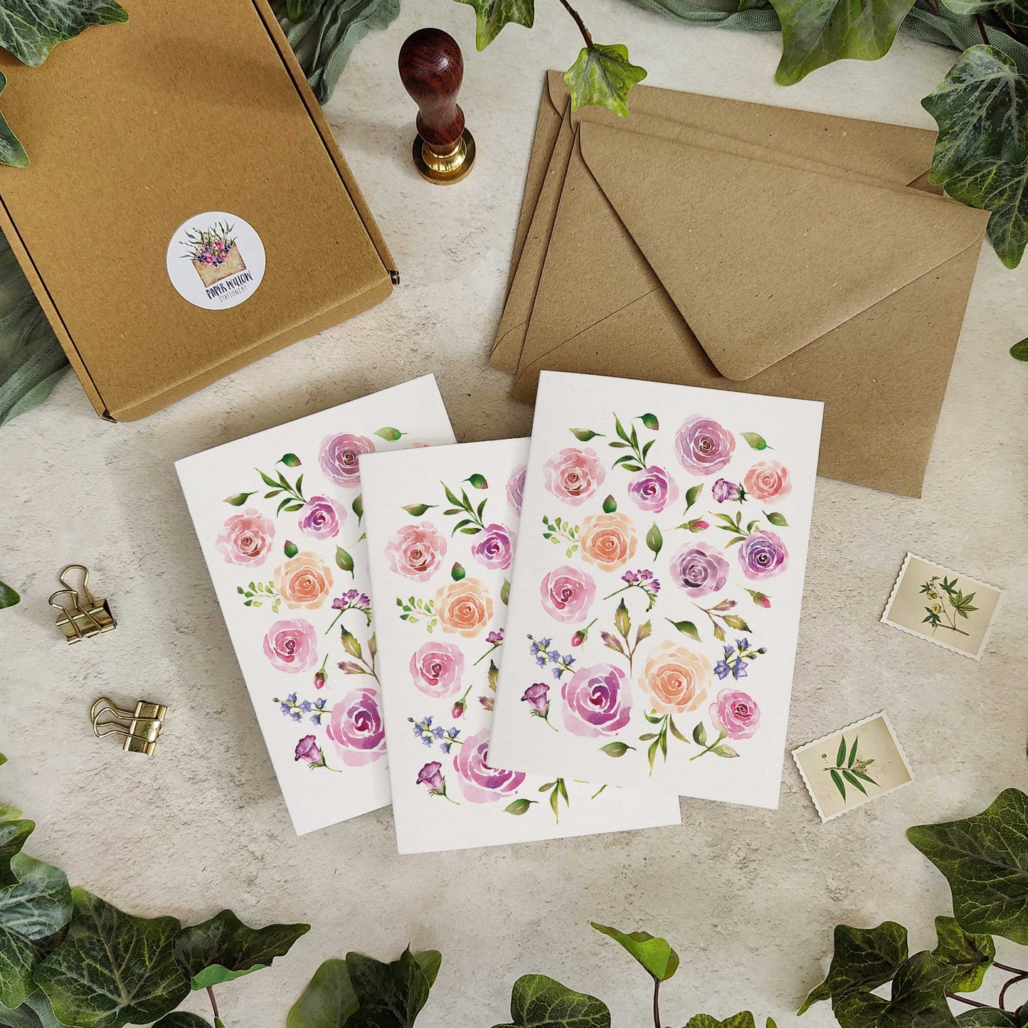 Rose Garden Note Cards & Envelopes