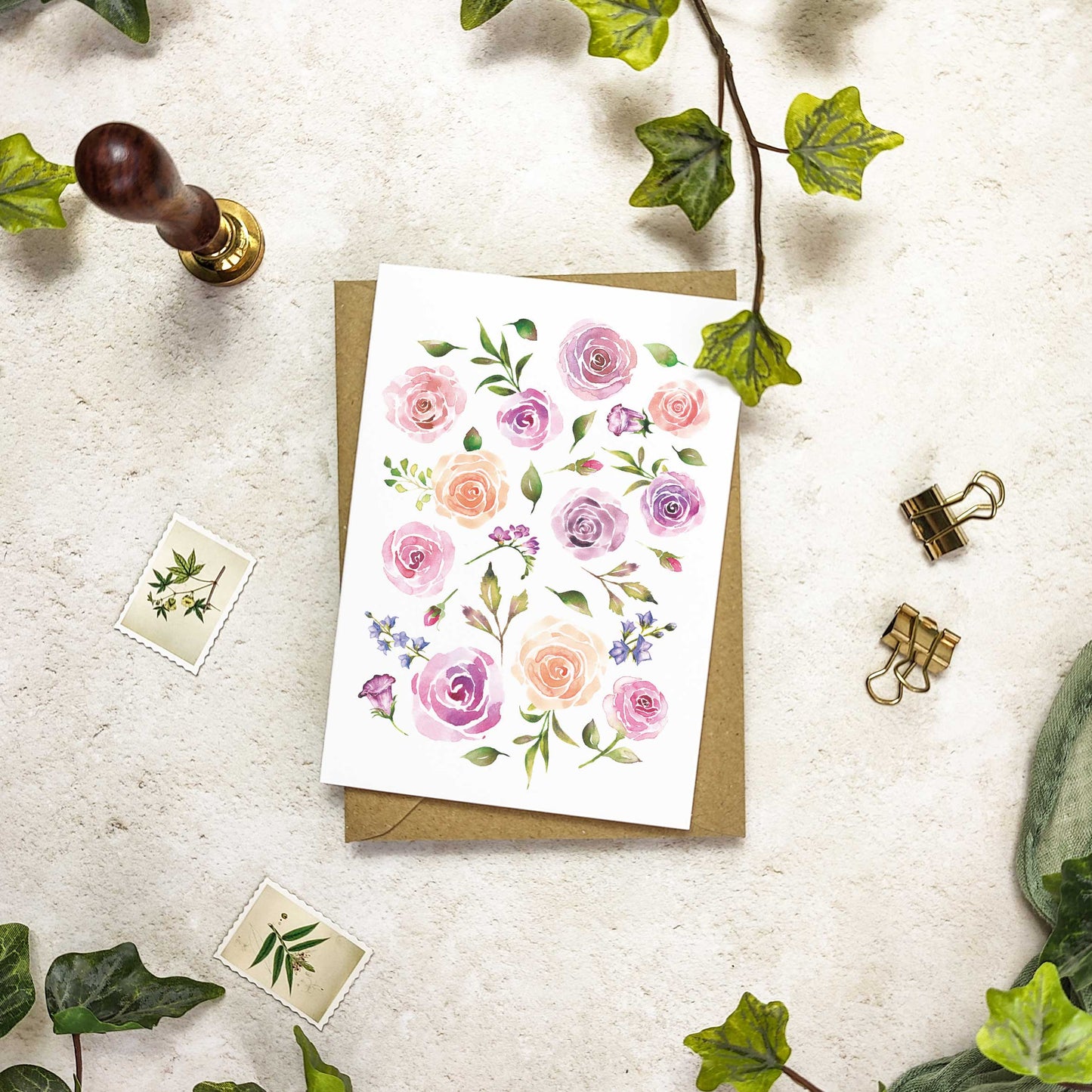 Rose Garden Note Cards & Envelopes