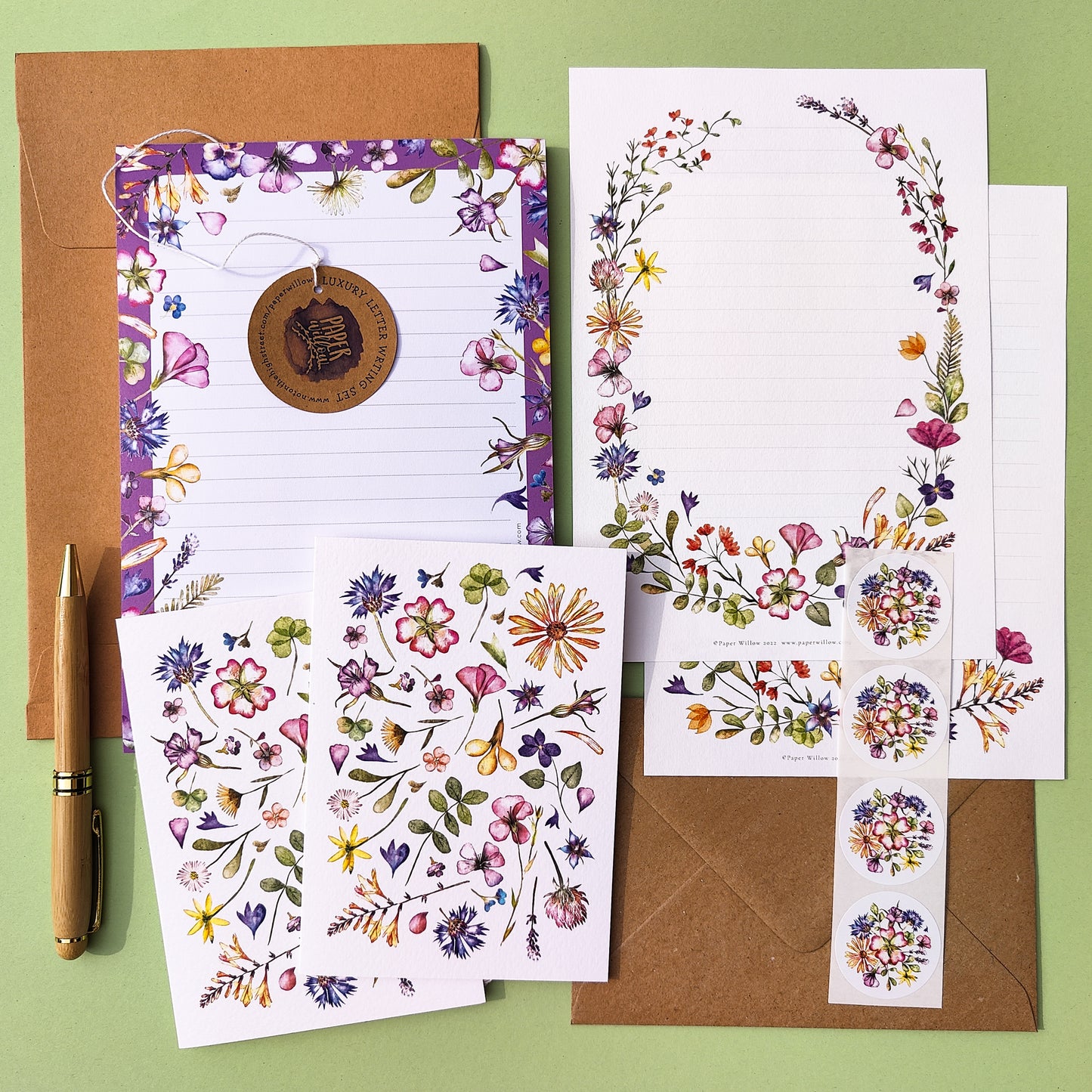 Pressed Flowers Letter Writing Set
