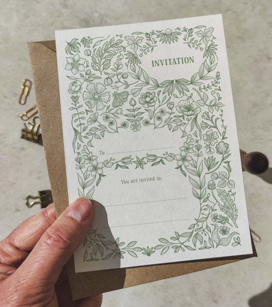 Botanical Florals Ready To Write Invitations