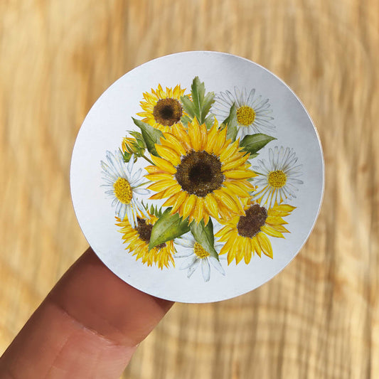 Sunflowers & Daisies Stickers (35 stickers)