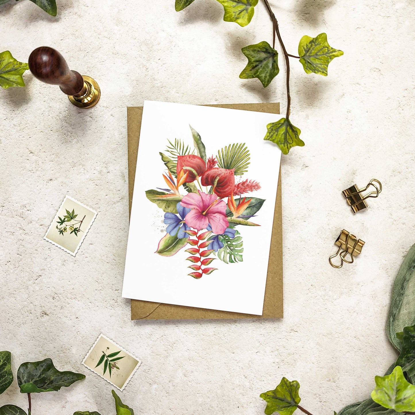 Tropical Note Cards & Envelopes