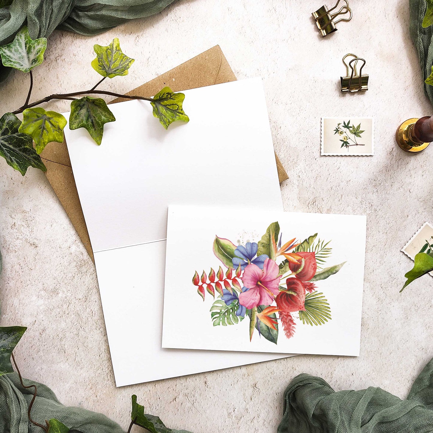 Tropical Note Cards & Envelopes