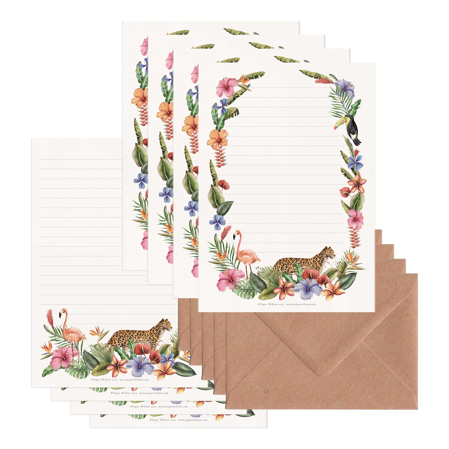 Tropical Flowers Letter Writing Set