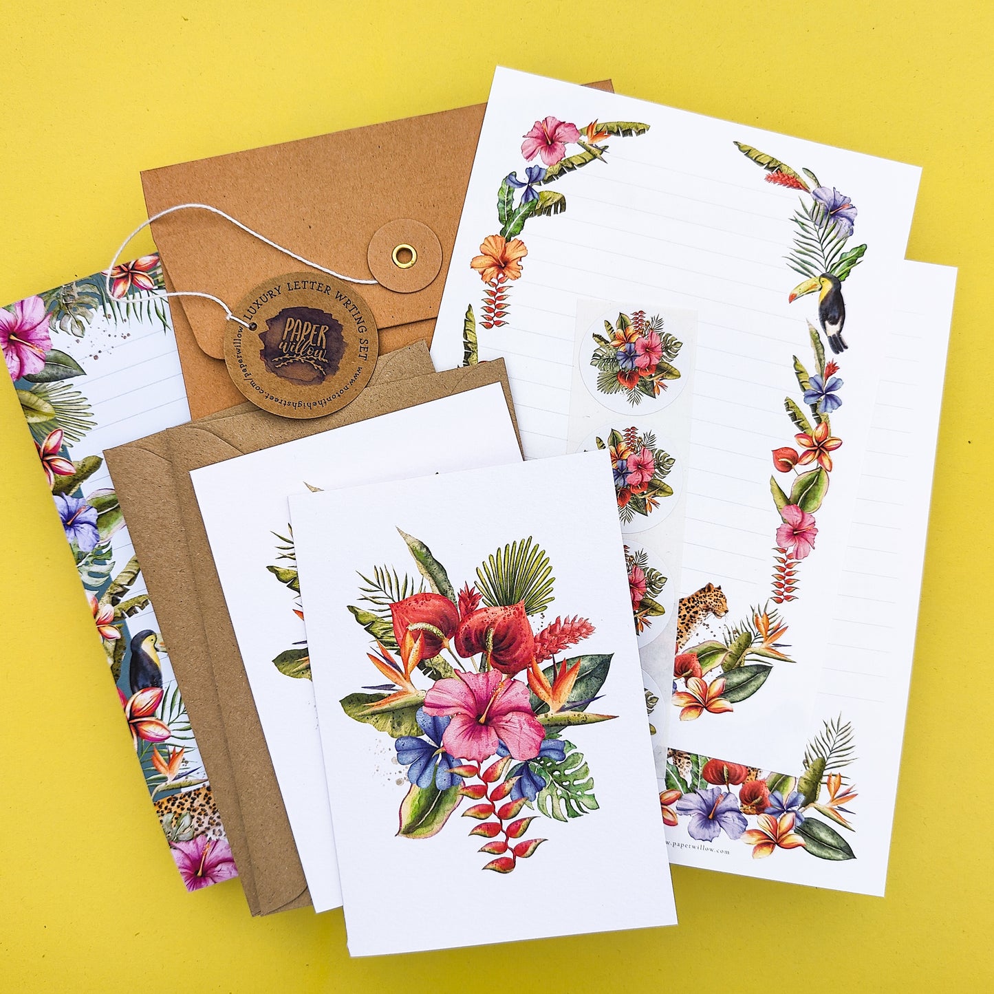 Tropical Flowers Letter Writing Set