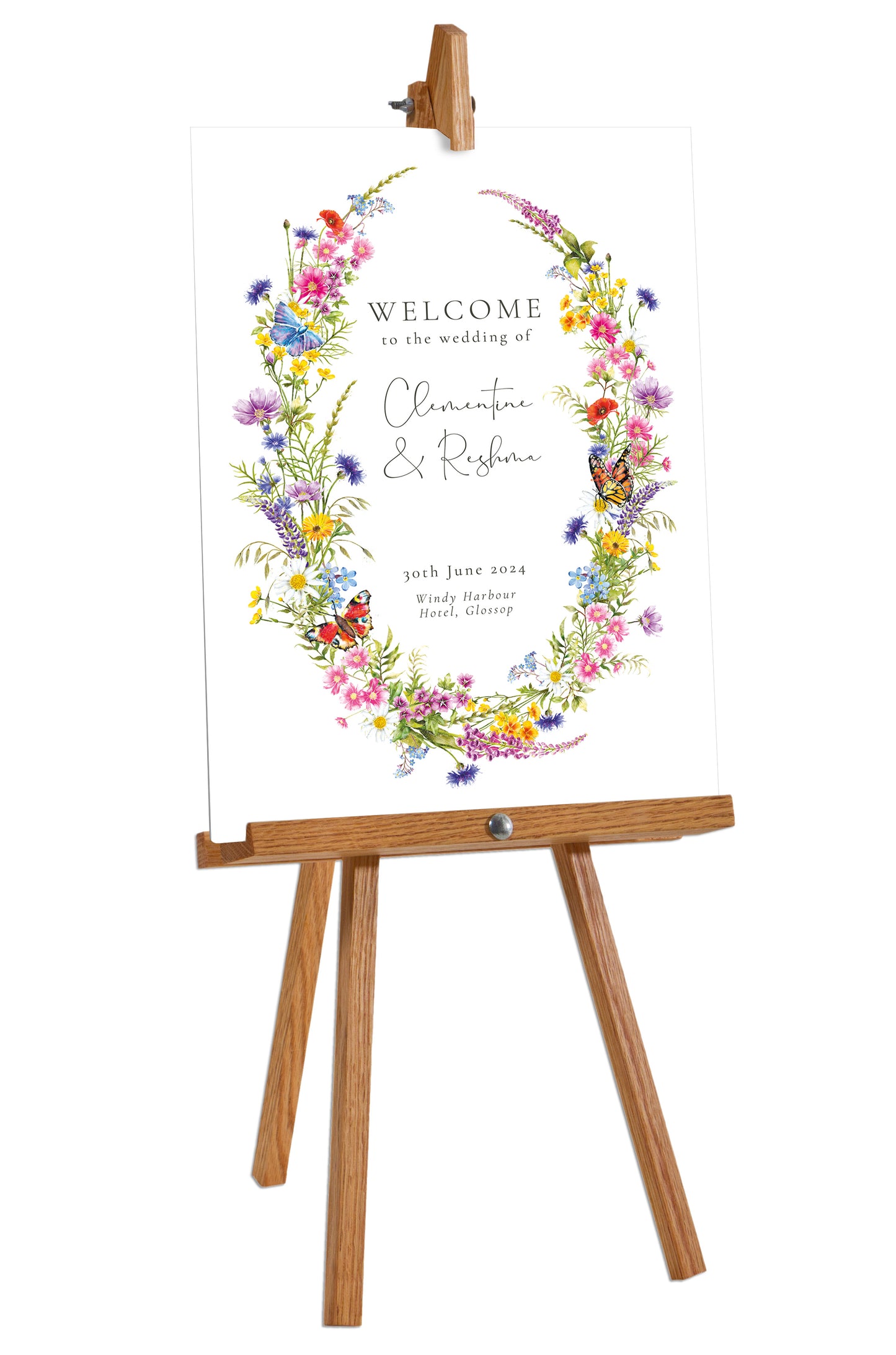 Wildflower Meadow Welcome Sign/ Wedding Timeline Board