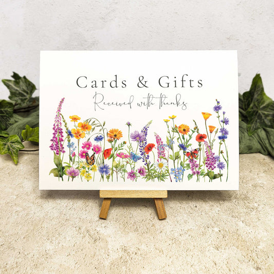 Wildflower Meadow Cards & Gifts Sign (Design 2)