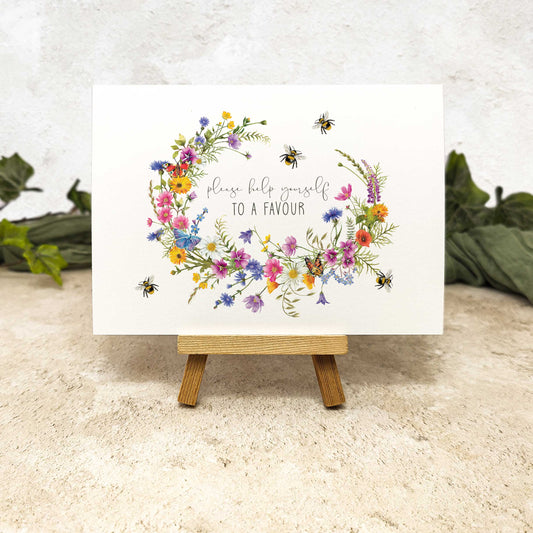 Wildflower Meadow Favours Sign