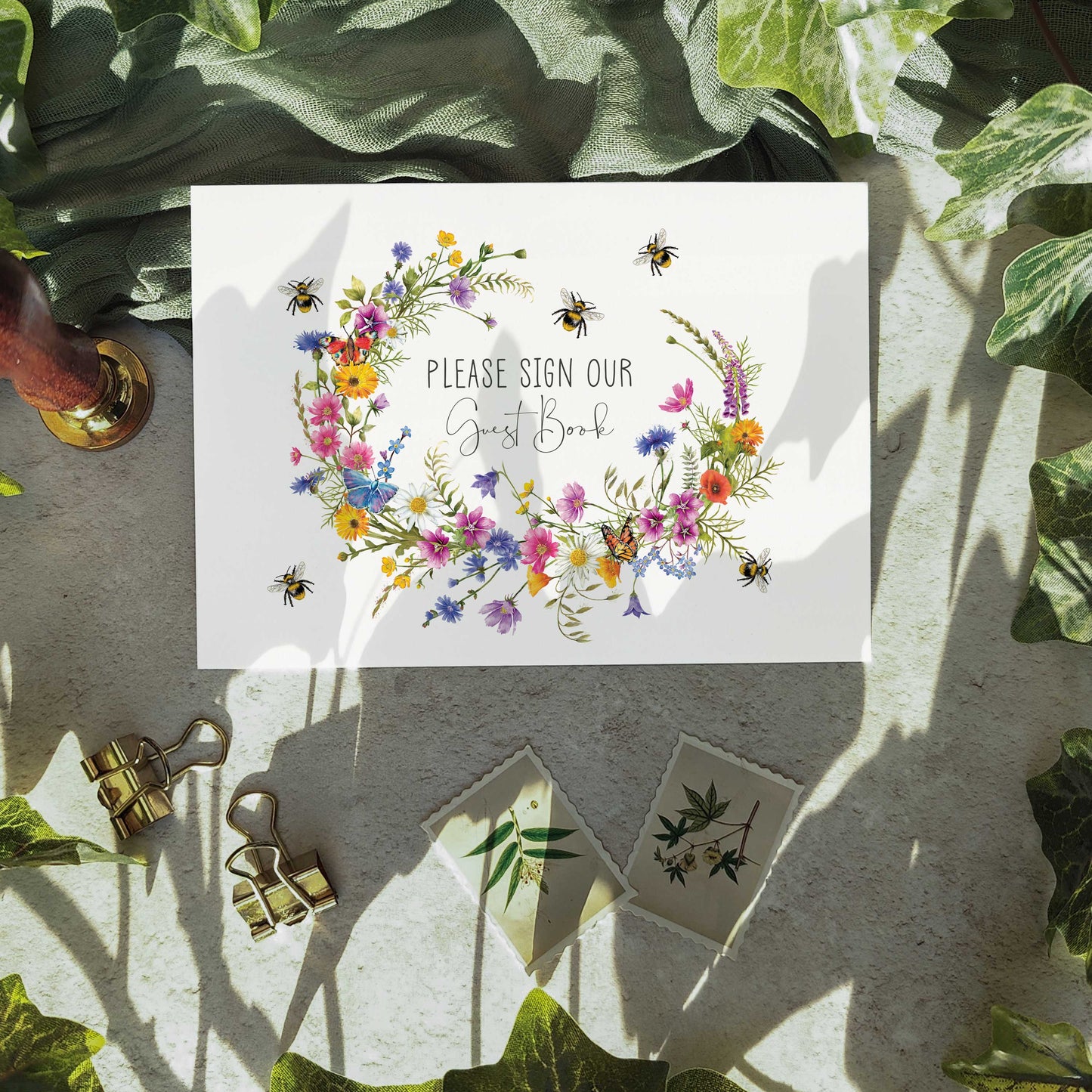 Wildflower Meadow Guest Book Sign