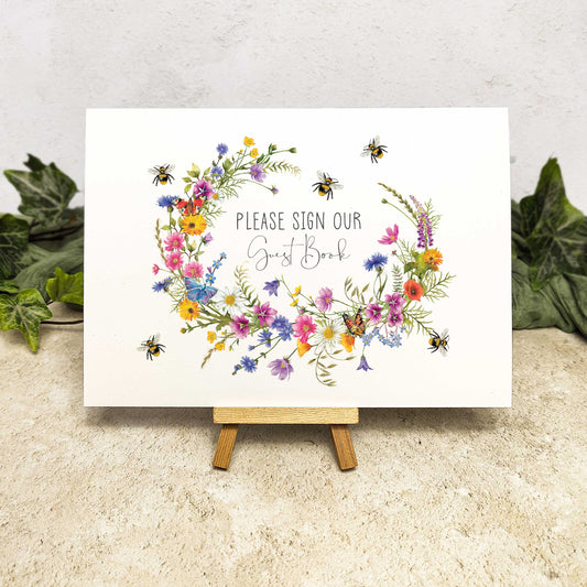 Wildflower Meadow Guest Book Sign