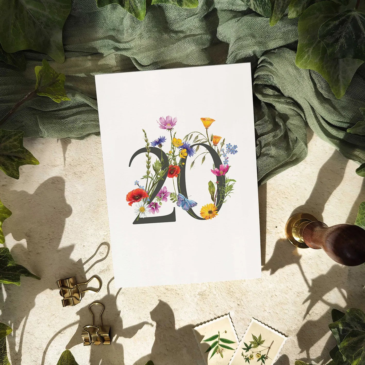 Wildflower Table Number Cards